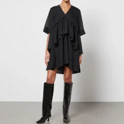 Dresses|Dresses|Marant Etoile Ganni Crinkled Georgette Mini Dress - EU 34/UK 6
