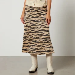 Skirts|Skirts|Dr. Martens Ganni Crinkled Satin Midi Skirt - EU 34/UK 6
