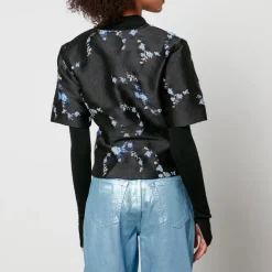 T-Shirts And Tops|Shirts And Blouses|Dr. Martens Ganni 3D Embellished Jacquard Blouse - EU 34/UK 6