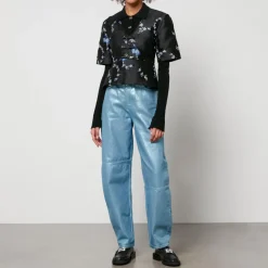 T-Shirts And Tops|Shirts And Blouses|Dr. Martens Ganni 3D Embellished Jacquard Blouse - EU 34/UK 6