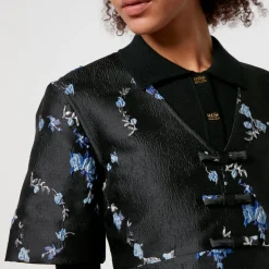 T-Shirts And Tops|Shirts And Blouses|Dr. Martens Ganni 3D Embellished Jacquard Blouse - EU 34/UK 6