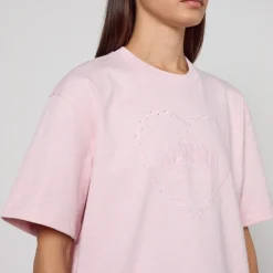 Loungewear|T-Shirts And Tops|Dr. Martens Ganni Drop Shoulder Heart Cotton-Jersey T-Shirt - XS