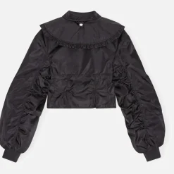 Jackets|Coats|Dr. Martens Ganni Duchesse Satin Fitted Jacket - EU 32/UK 4