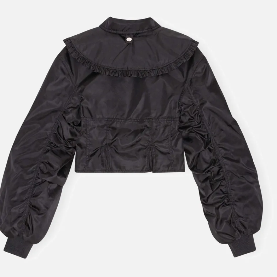Jackets|Coats|Dr. Martens Ganni Duchesse Satin Fitted Jacket - EU 32/UK 4