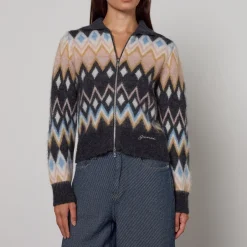 Knitwear|Dr. Martens Ganni Fine Brushed Wool-Blend Knit Cardigan - XS
