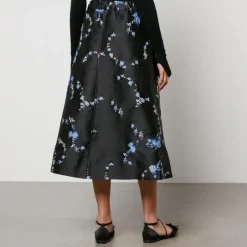 Skirts|Skirts|Ganni Floral-Jacquard Midi Skirt - EU 36/UK 8