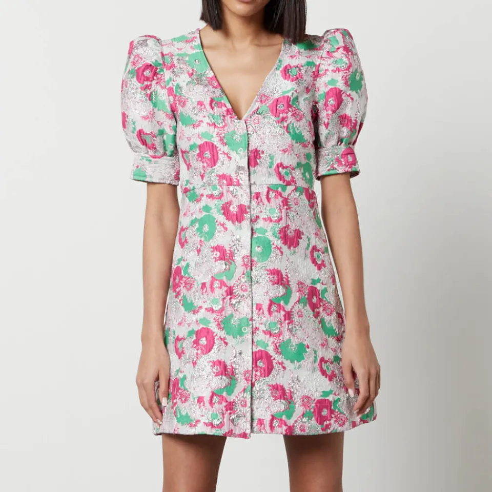 Dresses|Dresses|Ganni Floral-Jacquard Mini Dress - EU 34/UK 6