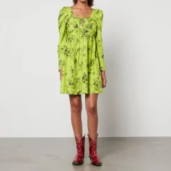 Dresses|Dresses|Puma Ganni Floral-Print Organic-Cotton Mini Dress - EU 36/UK 8