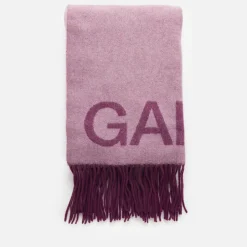 Scarves|Assouline Ganni Fringed Recycled Wool-Blend Scarf
