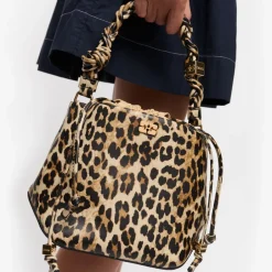 Bags|Ganni Bou Leather-Blend Bucket Bag