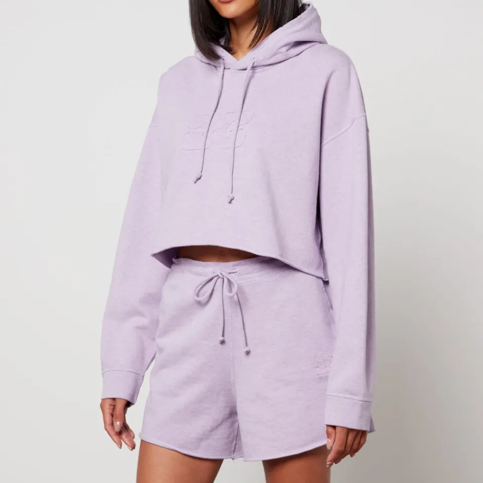 Loungewear|Sweatshirts|Ganni Isoli Cropped Organic Cotton-Jersey Hoodie - XXS/XL