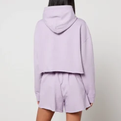Loungewear|Sweatshirts|Ganni Isoli Cropped Organic Cotton-Jersey Hoodie - XXS/XL