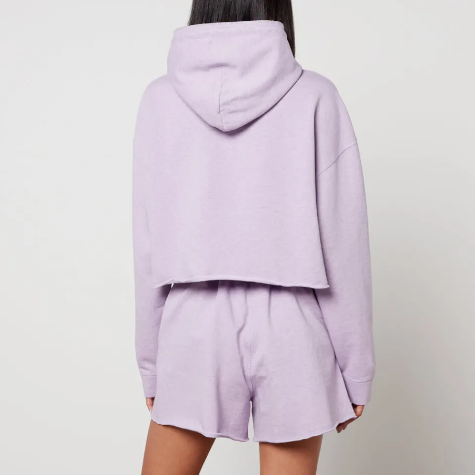 Loungewear|Sweatshirts|Ganni Isoli Cropped Organic Cotton-Jersey Hoodie - XXS/XL
