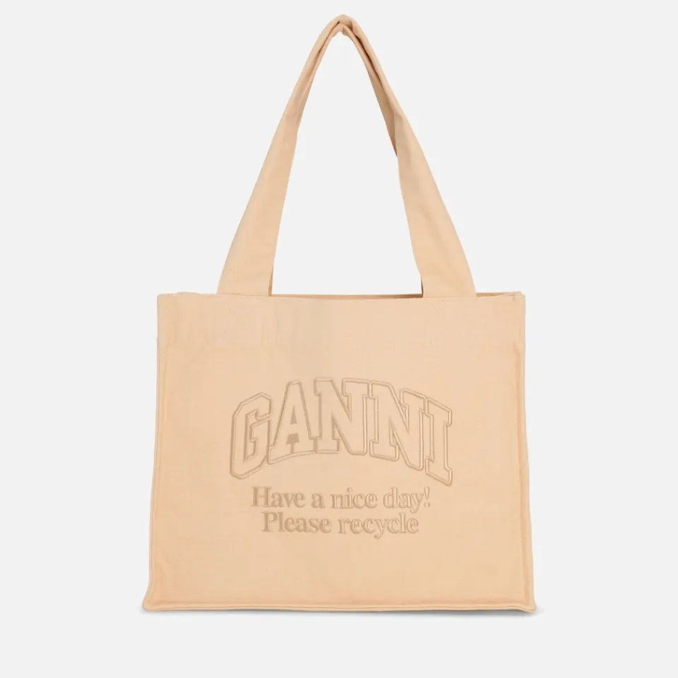 Holiday Bags|Bags|Ganni Large Easy Recycled Canvas Tote Bag