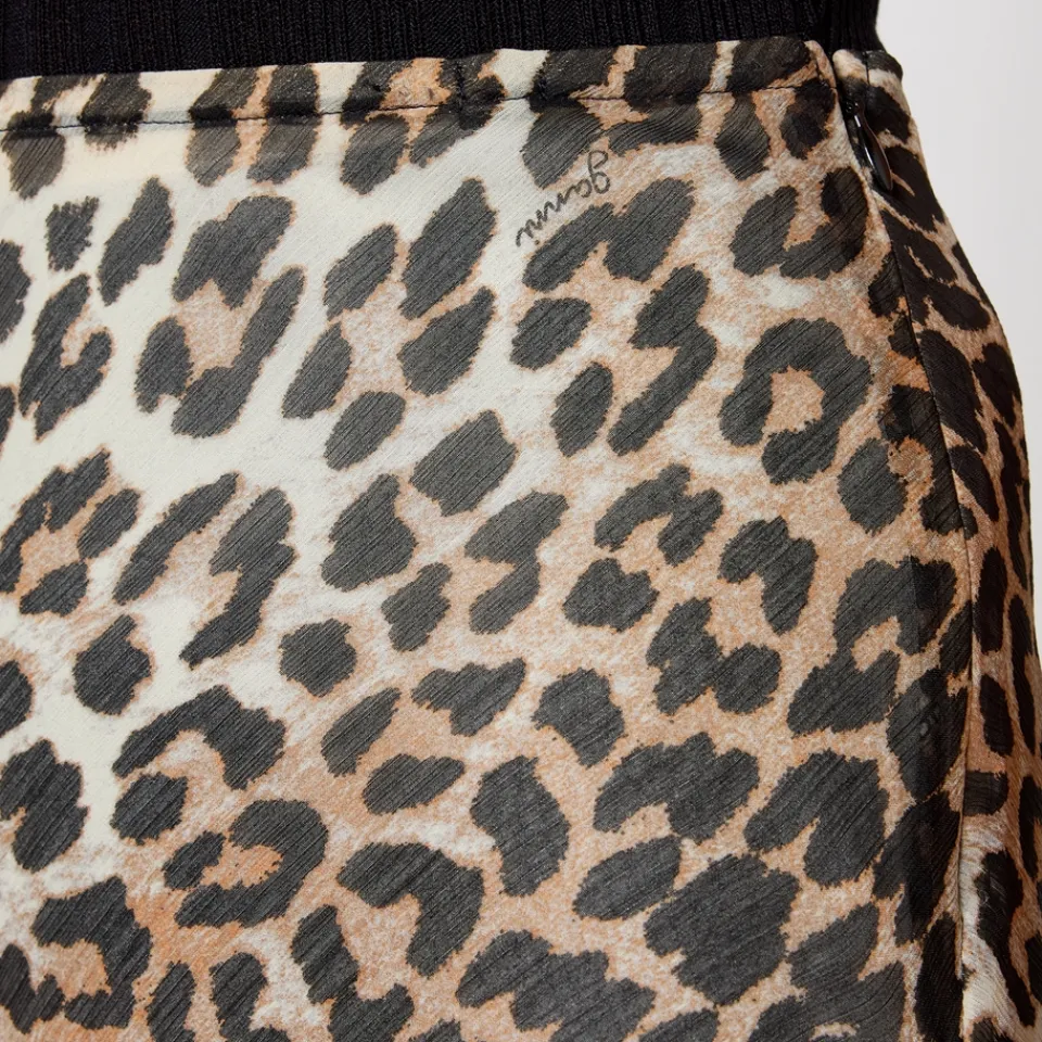 Skirts|Skirts|Rotate Sunday Ganni Leopard-Print Chiffon Maxi Skirt - EU 36/UK 8