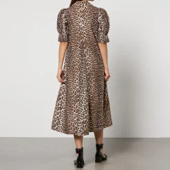 Dresses|Dresses|Calvin Klein Ganni Leopard-Print Cotton-Poplin Maxi Dress - EU 34/UK 6