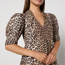 Dresses|Dresses|Calvin Klein Ganni Leopard-Print Cotton-Poplin Maxi Dress - EU 34/UK 6