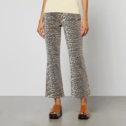 Jeans|Dr. Martens Ganni Leopard-Print Cotton-Blend Denim Jeans - W26