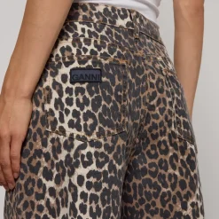 Jeans|Co-Ord Sets|Ganni Leopard-Print Izey Denim Jeans - 26