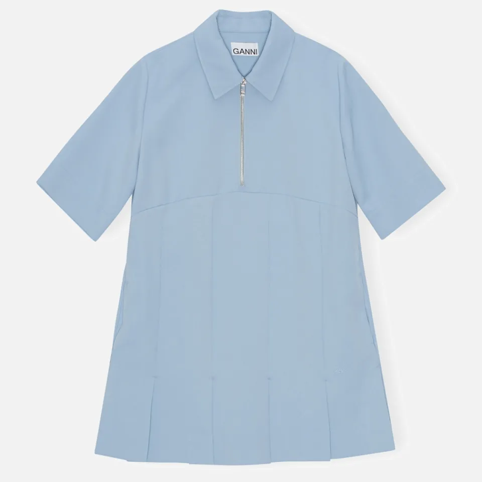 Dresses|Dresses|Ganni Light Suiting Twill Mini Dress - 34