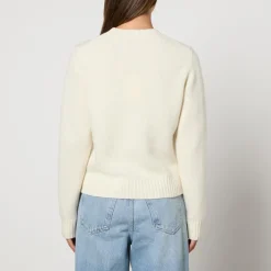 Loungewear|T-Shirts And Tops|Samsøe Samsøe Ganni Logo Graphic Intarsia-Knit Jumper - XS