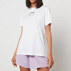 Loungewear|T-Shirts And Tops|Good American Ganni Logo-Print Cotton-Jersey T-Shirt - XS