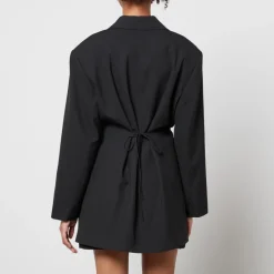 Jackets|Coats|Ganni Oversized Crepe Double-Breasted Blazer - L/XL