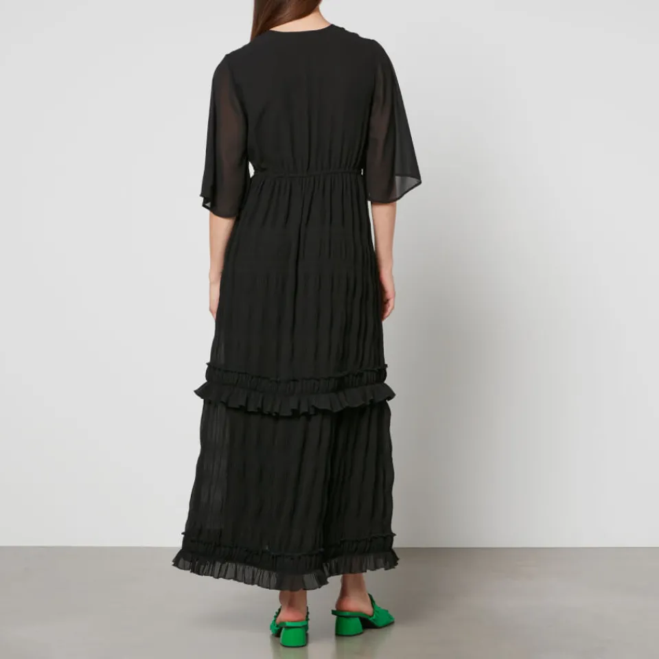 Dresses|Dresses|Ganni Plissé-Georgette Midi Dress - EU 34/UK 6