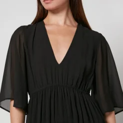 Dresses|Dresses|Ganni Plissé-Georgette Midi Dress - EU 34/UK 6