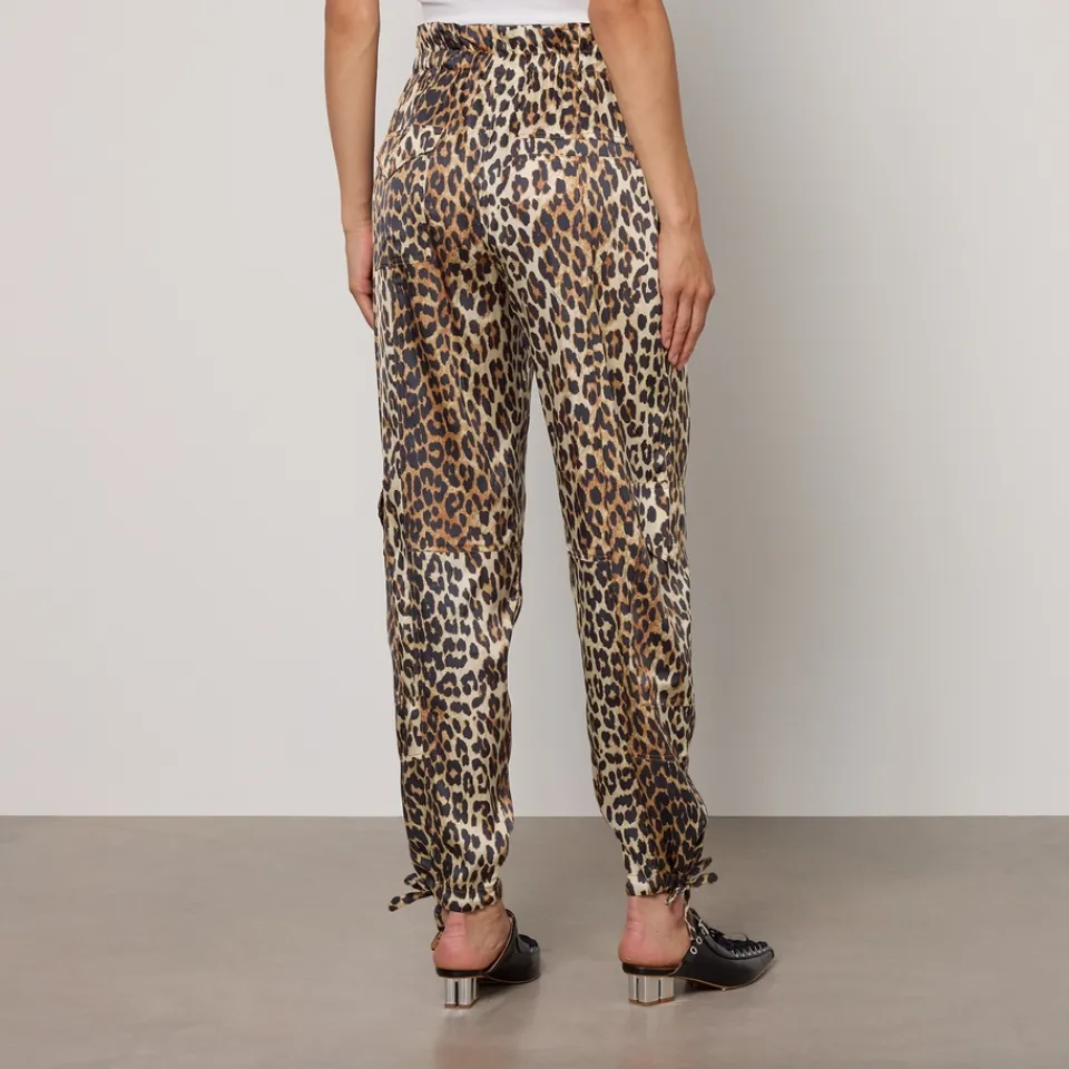 Trousers|Co-Ord Sets|Lollys Laundry Ganni Printed Satin Trousers - UK 6