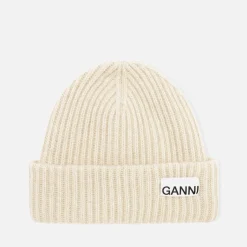 Hats|Anni Lu Ganni Ribbed Wool-Blend Beanie