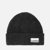 Hats|Ganni Ribbed Wool-Blend Beanie