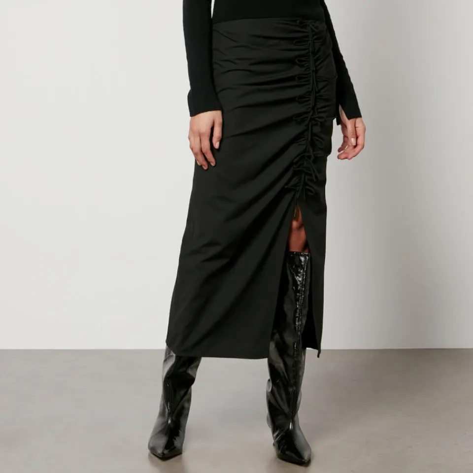 Skirts|Skirts|Ganni Ruched Crepe Midi Skirt - EU 36/UK 8