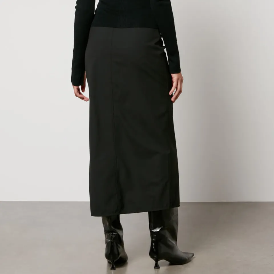 Skirts|Skirts|Ganni Ruched Crepe Midi Skirt - EU 36/UK 8