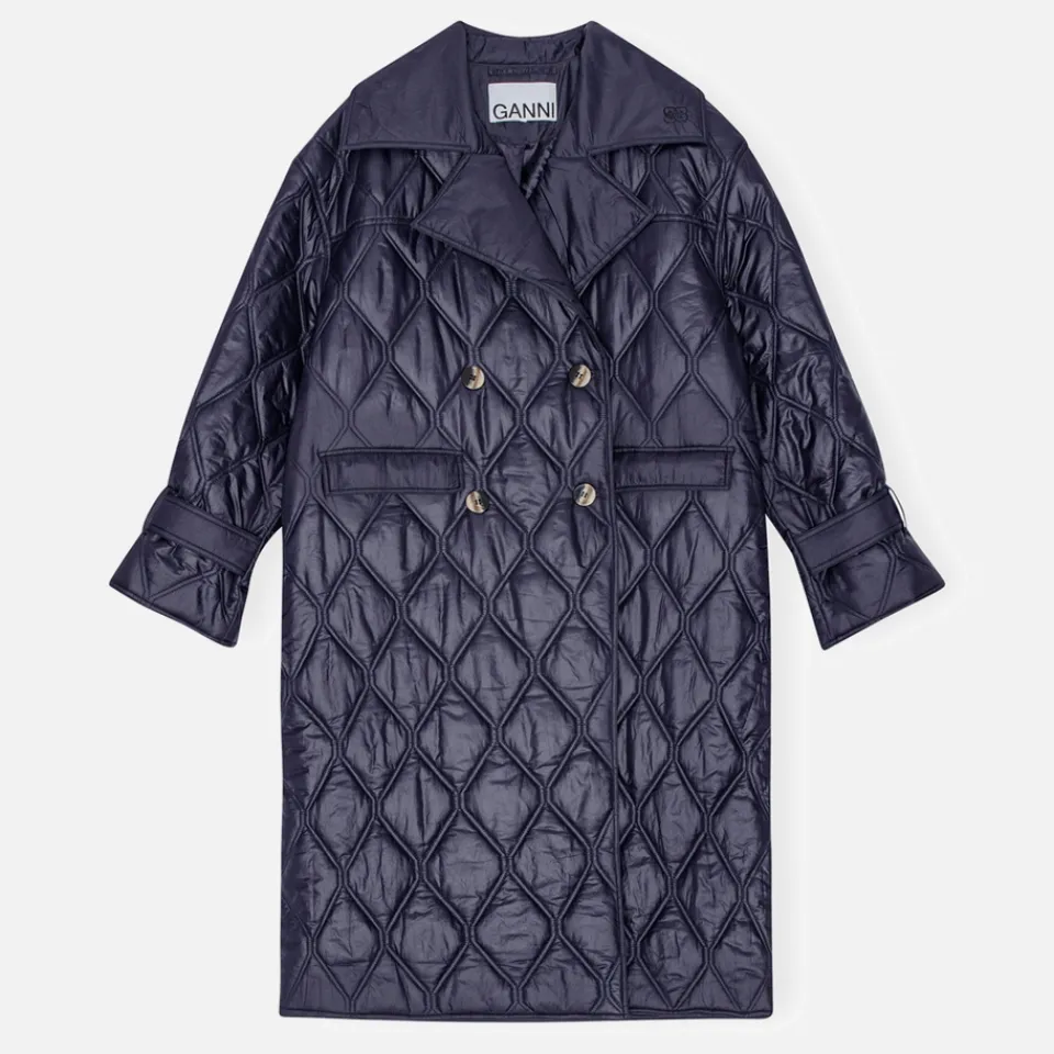 Jackets|Coats|Anine Bing Ganni Shiny Quilted Shell Coat - XXS/XS