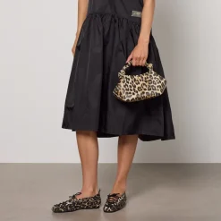 Bags|Ganni Small Bou Leopard-Print Leather-Blend Bag