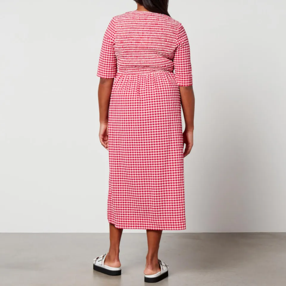 Dresses|Dresses|Anni Lu Ganni Smocked Checked Seersucker Dress - EU 34/UK 6