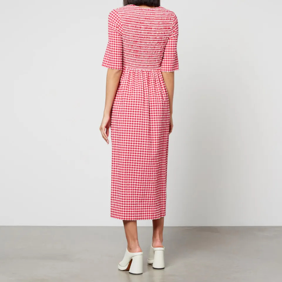 Dresses|Dresses|Anni Lu Ganni Smocked Checked Seersucker Dress - EU 34/UK 6