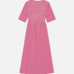 Dresses|Dresses|Anni Lu Ganni Smocked Checked Seersucker Dress - EU 34/UK 6