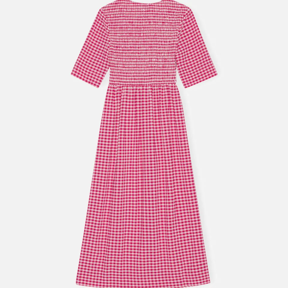 Dresses|Dresses|Anni Lu Ganni Smocked Checked Seersucker Dress - EU 34/UK 6