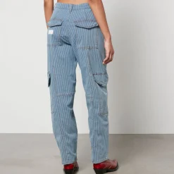Jeans|Dr. Martens Ganni Striped Denim Cargo Trousers - W28