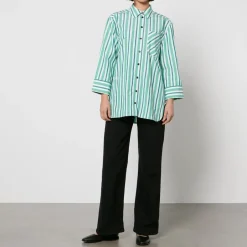 Co-Ord Sets|T-Shirts And Tops|Vagabond Shoemakers Ganni Striped Organic Cotton Shirt - EU 34/UK 6