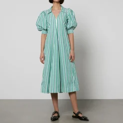 Dresses|Dresses|Dr. Martens Ganni Striped Organic Cotton Maxi Dress - EU 36/UK 8