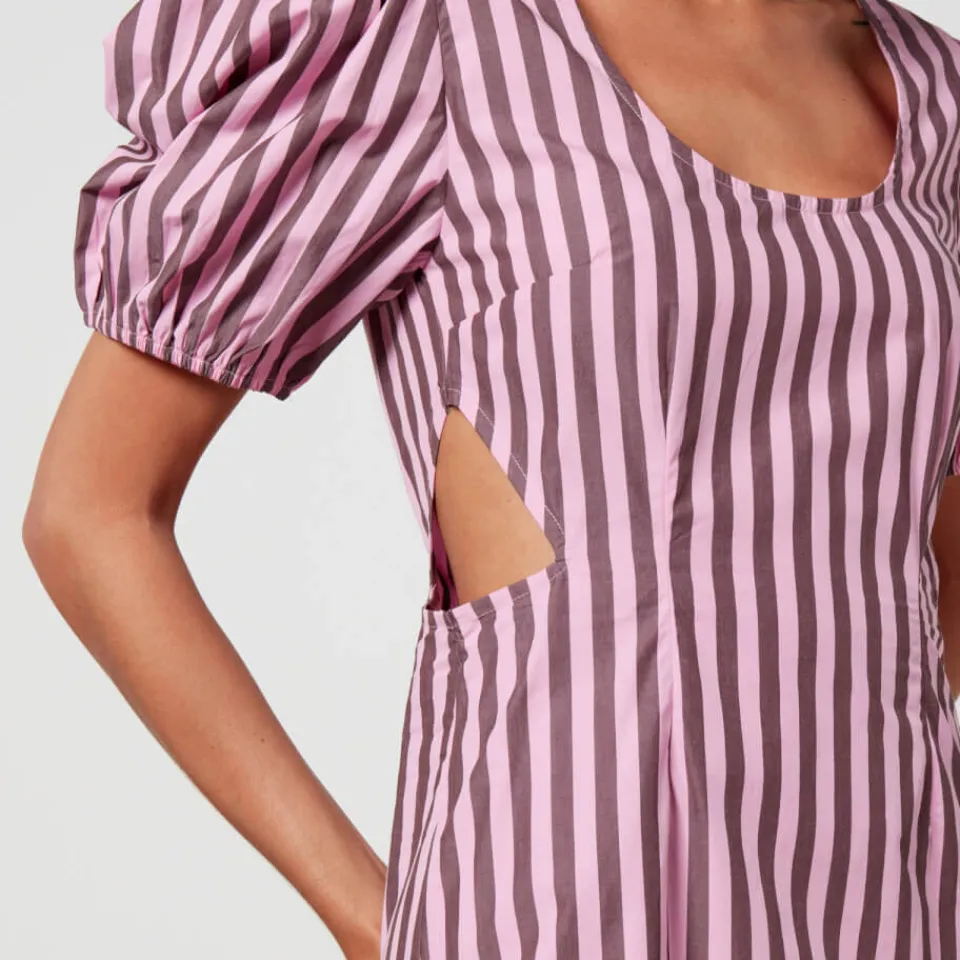 Dresses|Dresses|ROTATE Birger Christensen Ganni Striped Organic Cotton Midi Dress - EU 34/UK 6
