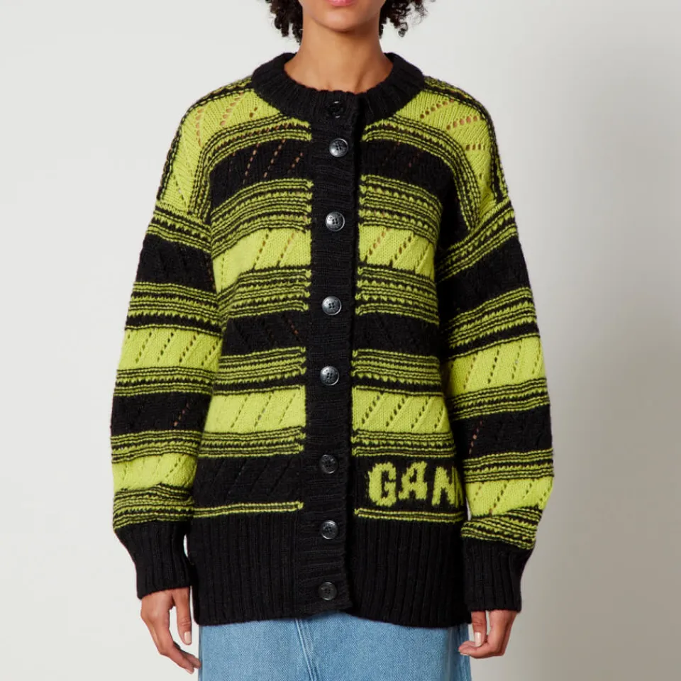 Knitwear|Dr. Martens Ganni Striped Organic Wool Cardigan - XS