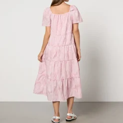 Dresses|Dresses|Ganni Textured Cloqué Tiered Maxi Dress - EU 44/UK 16