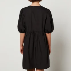 Dresses|Dresses|Ganni Tie String Cotton-Poplin Mini Dress - EU 34/UK 6