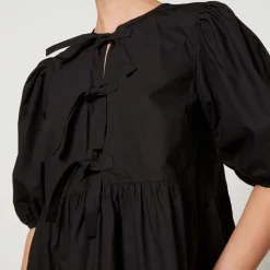 Dresses|Dresses|Ganni Tie String Cotton-Poplin Mini Dress - EU 34/UK 6