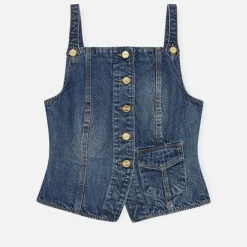 T-Shirts And Tops|Marant Etoile Ganni Washed Denim Top - 36