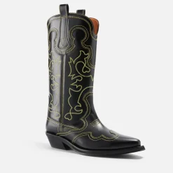 Boots|Isabel Marant Ganni Women's Embroidered Leather Western Boots - UK 3